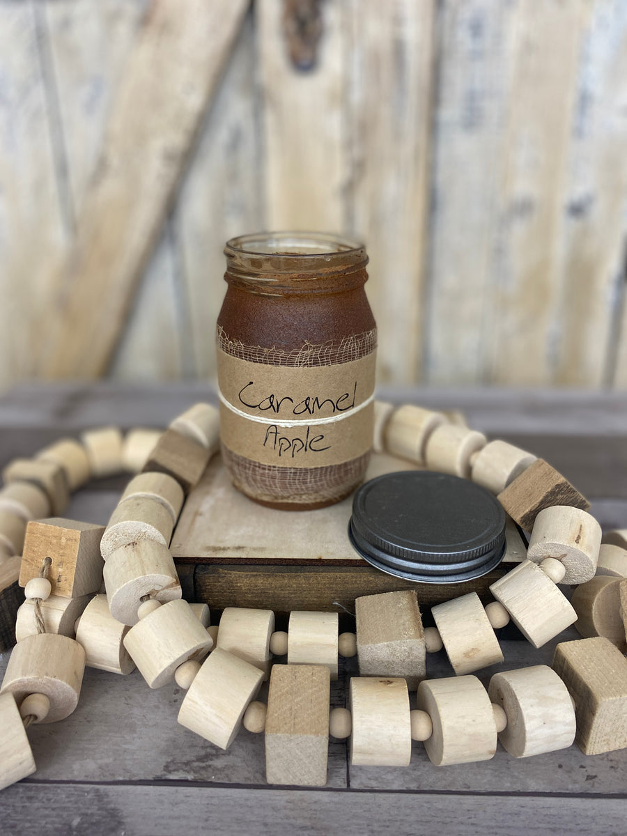 Caramel Apple Primitive Candle by Black Crow Candles