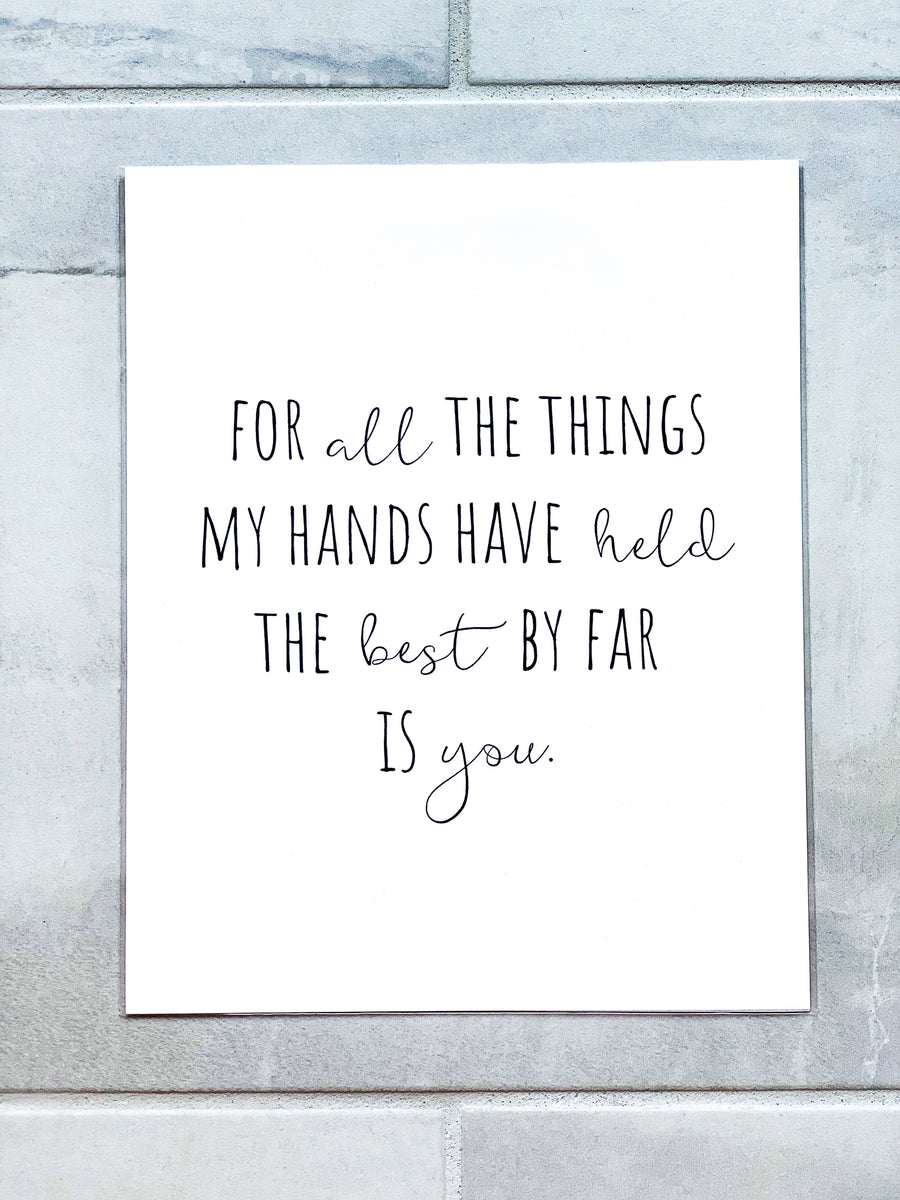 For All The Things Nursery Print
