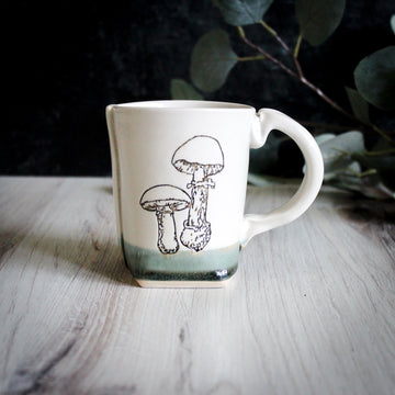 Hand-Thrown Mushroom Garden Mug