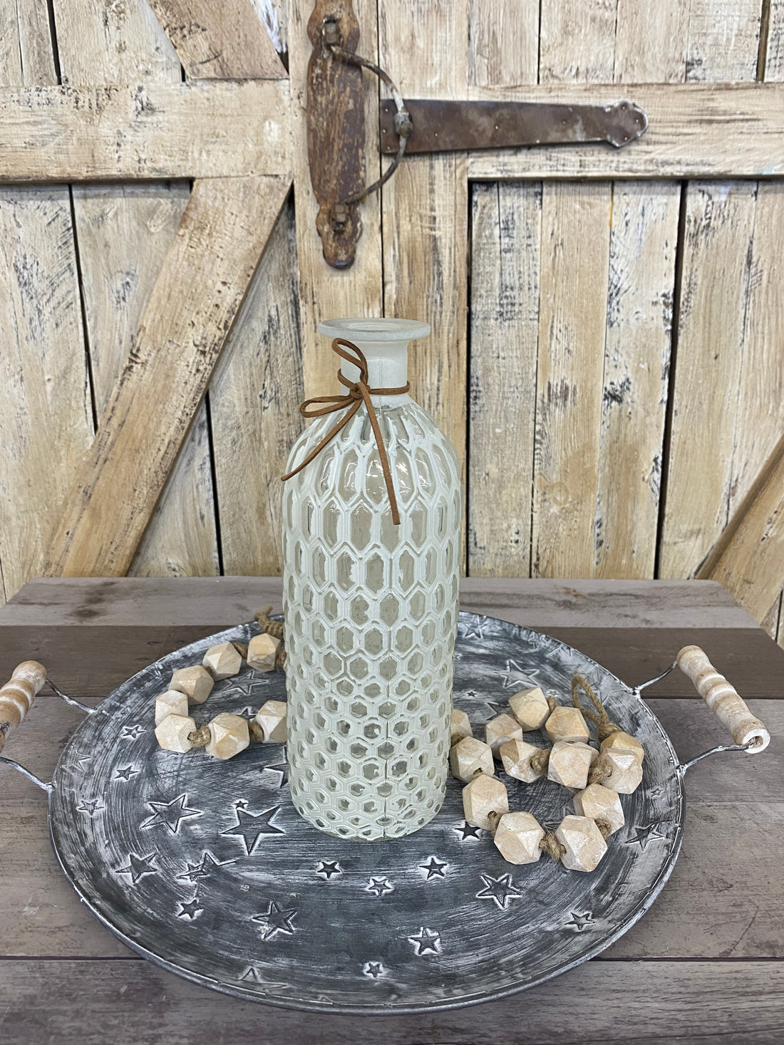 White Textured Vase