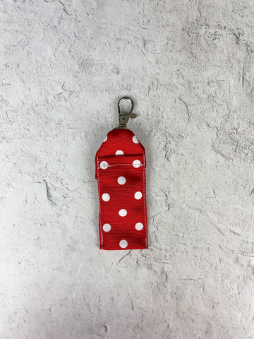 Red & White Polka Dot Chapstick Holder
