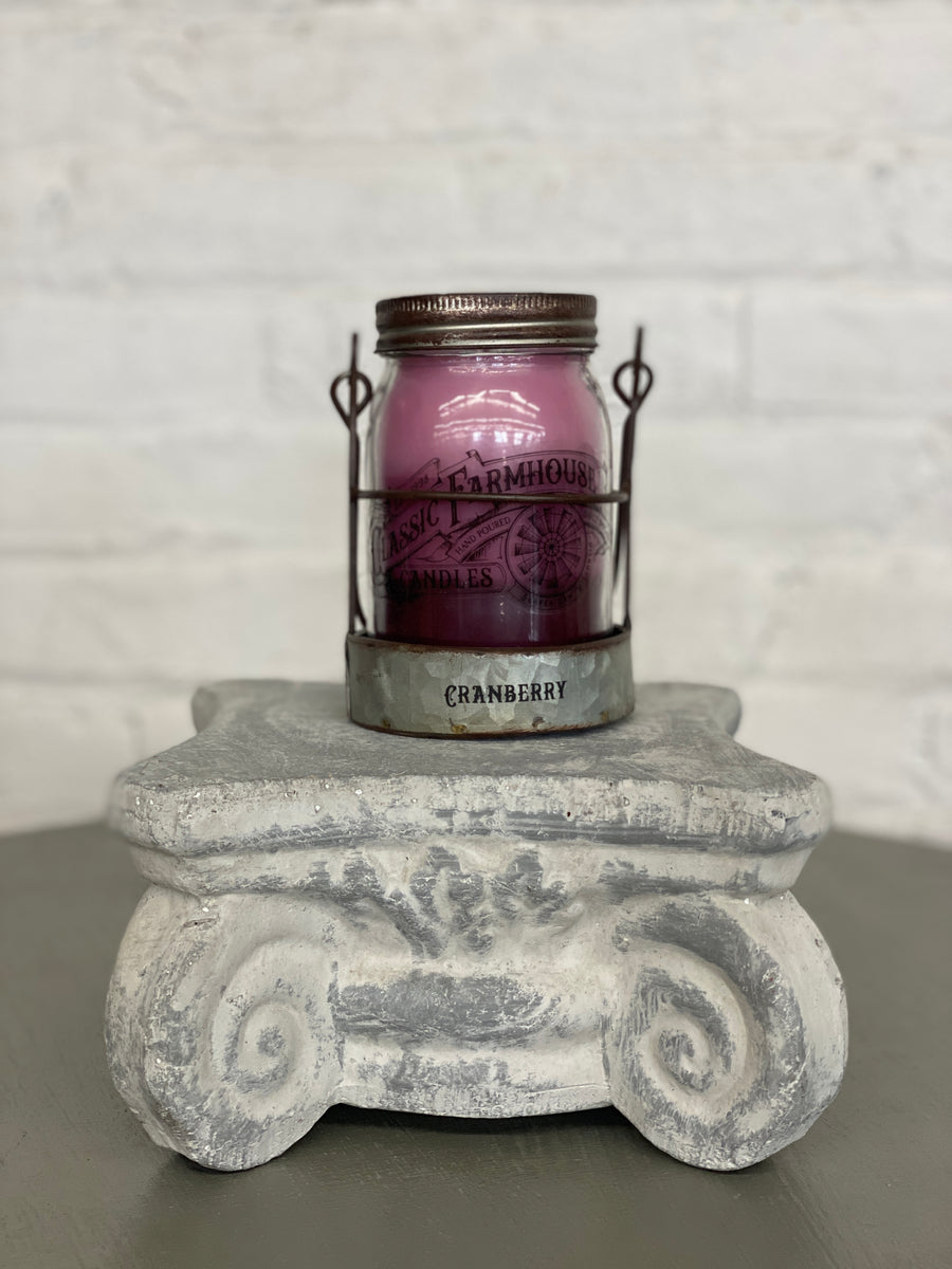 Classic Farmhouse Star Candle - Cranberry