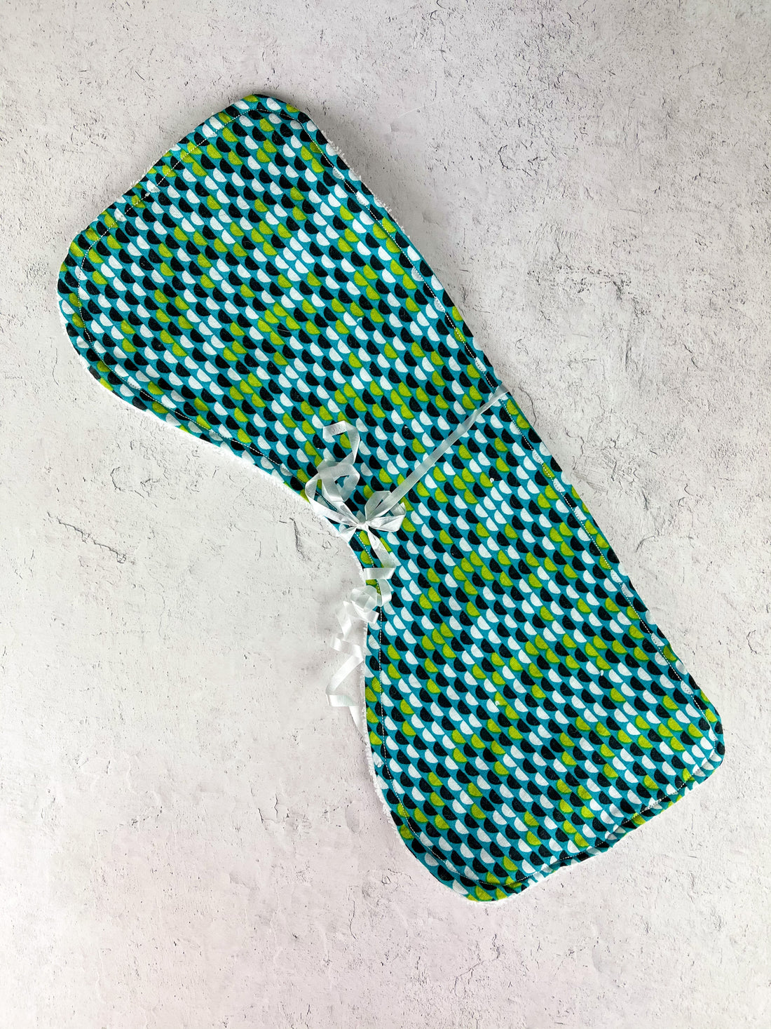 Blue & Green Patterned Burp Cloth