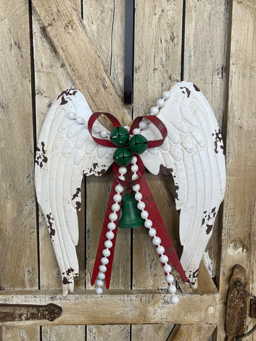 White Metal Hanging Angel Wings
