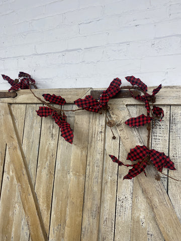 Buffalo Plaid Garland - Red