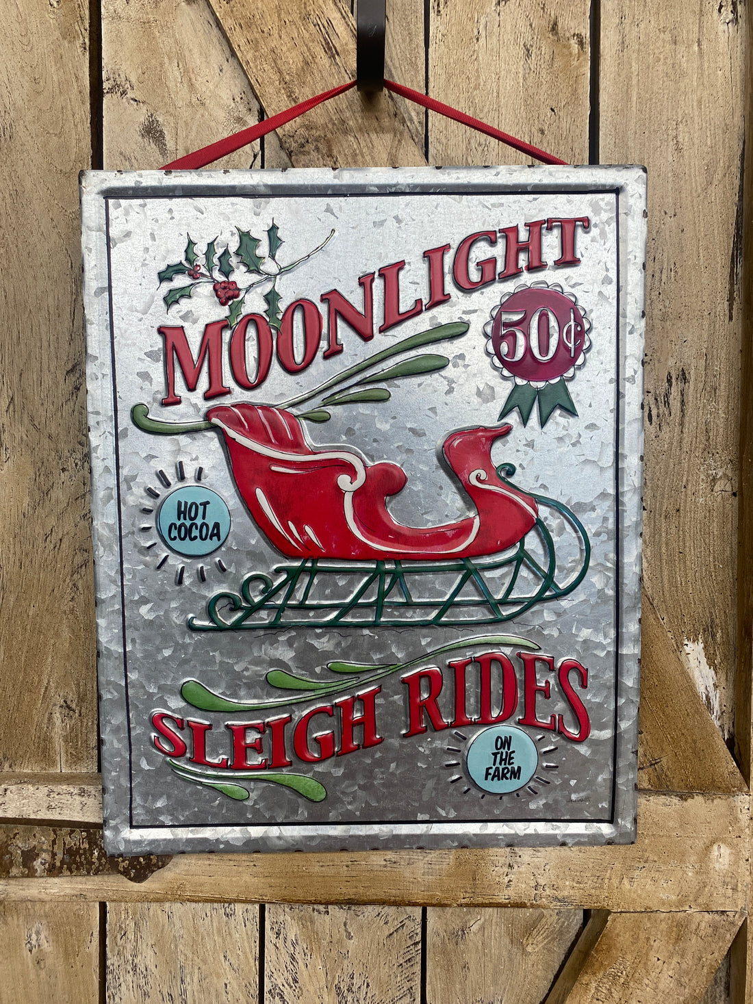 Moonlight Sleigh Rides Metal Artwork