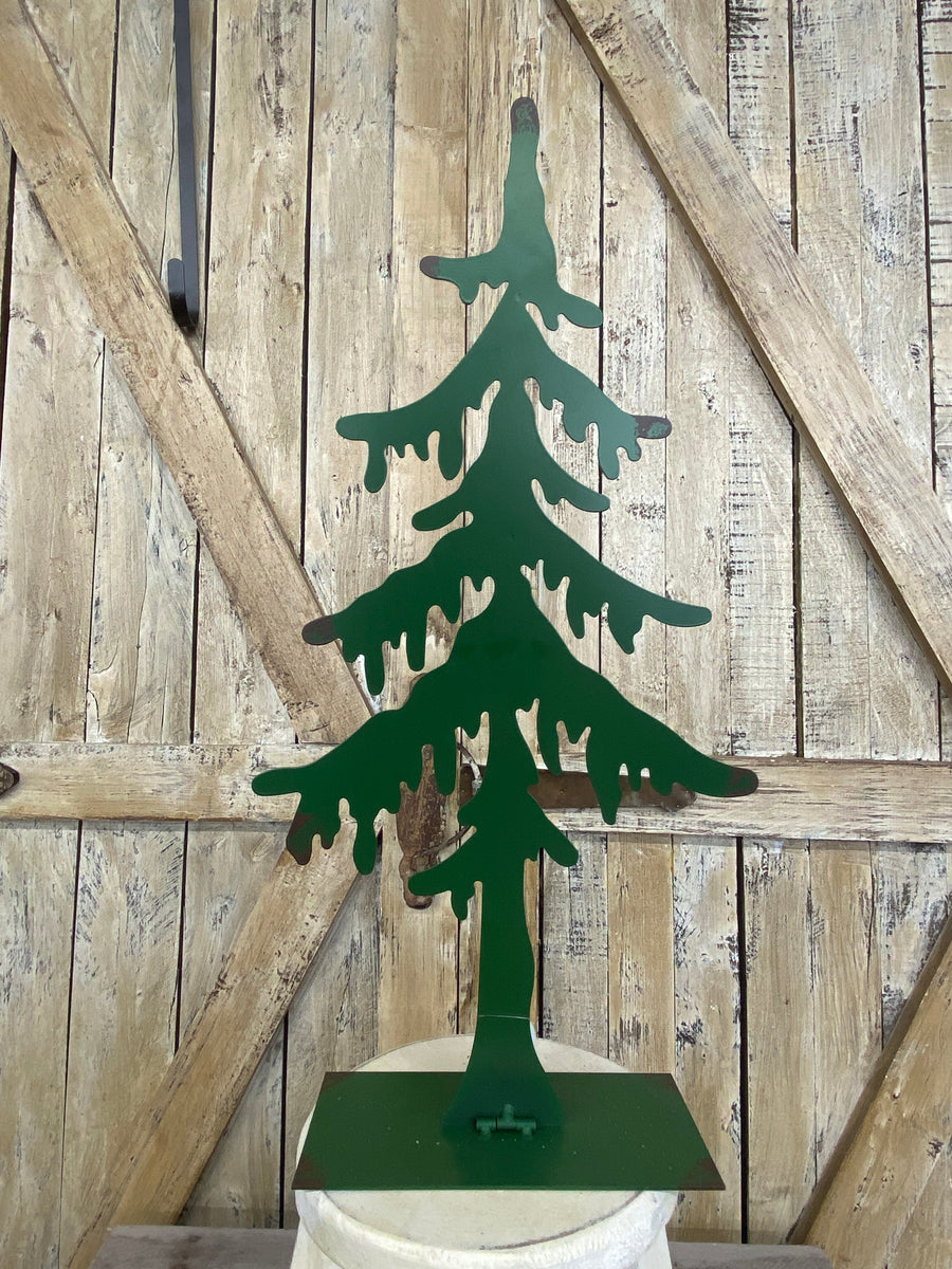 Laser Cut Metal Green Tree (Multiple Sizes)