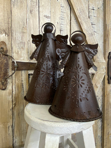 Metal Votive Cut-Out Angel