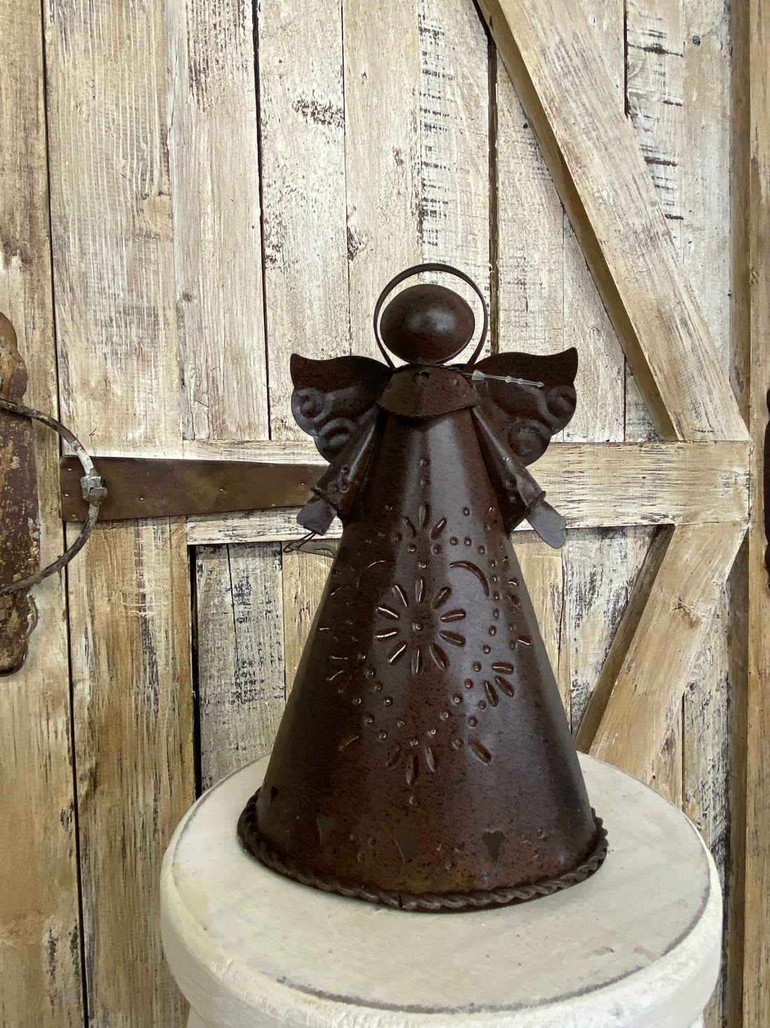 Metal Votive Cut-Out Angel