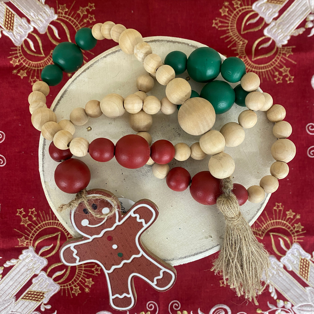 Gingerbread Bead Garland