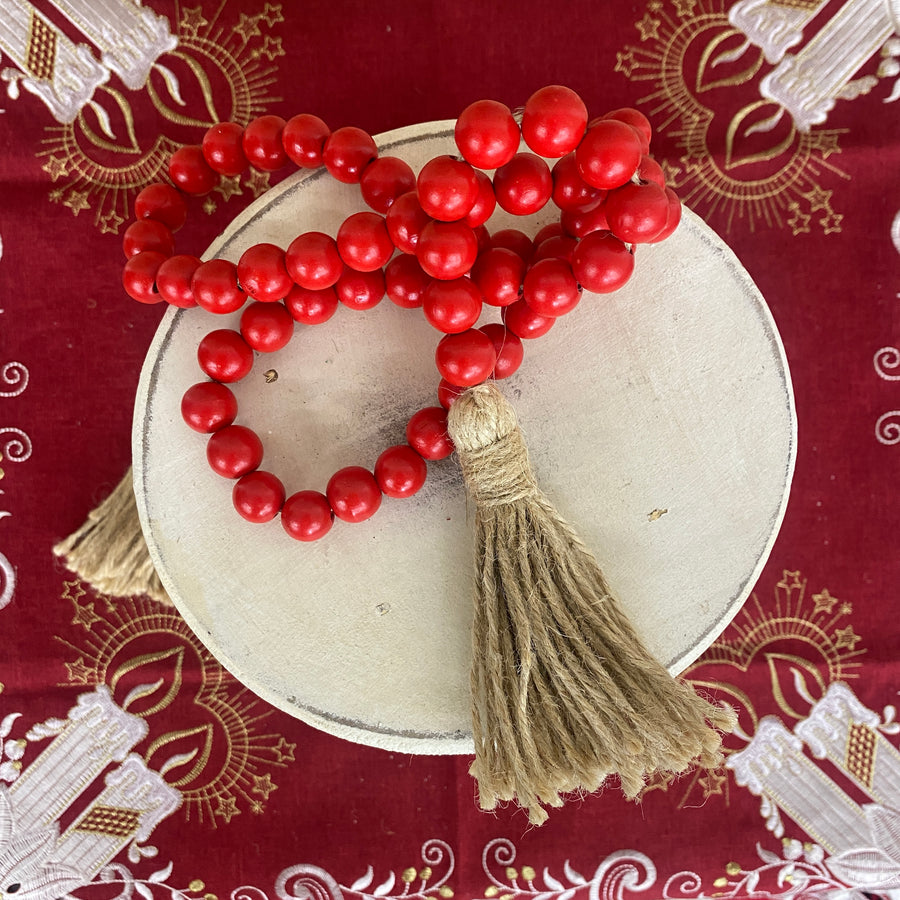 55'' Red Bead Garland