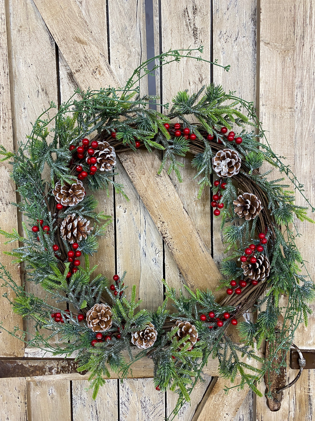 Pinecones and Berries Wreath