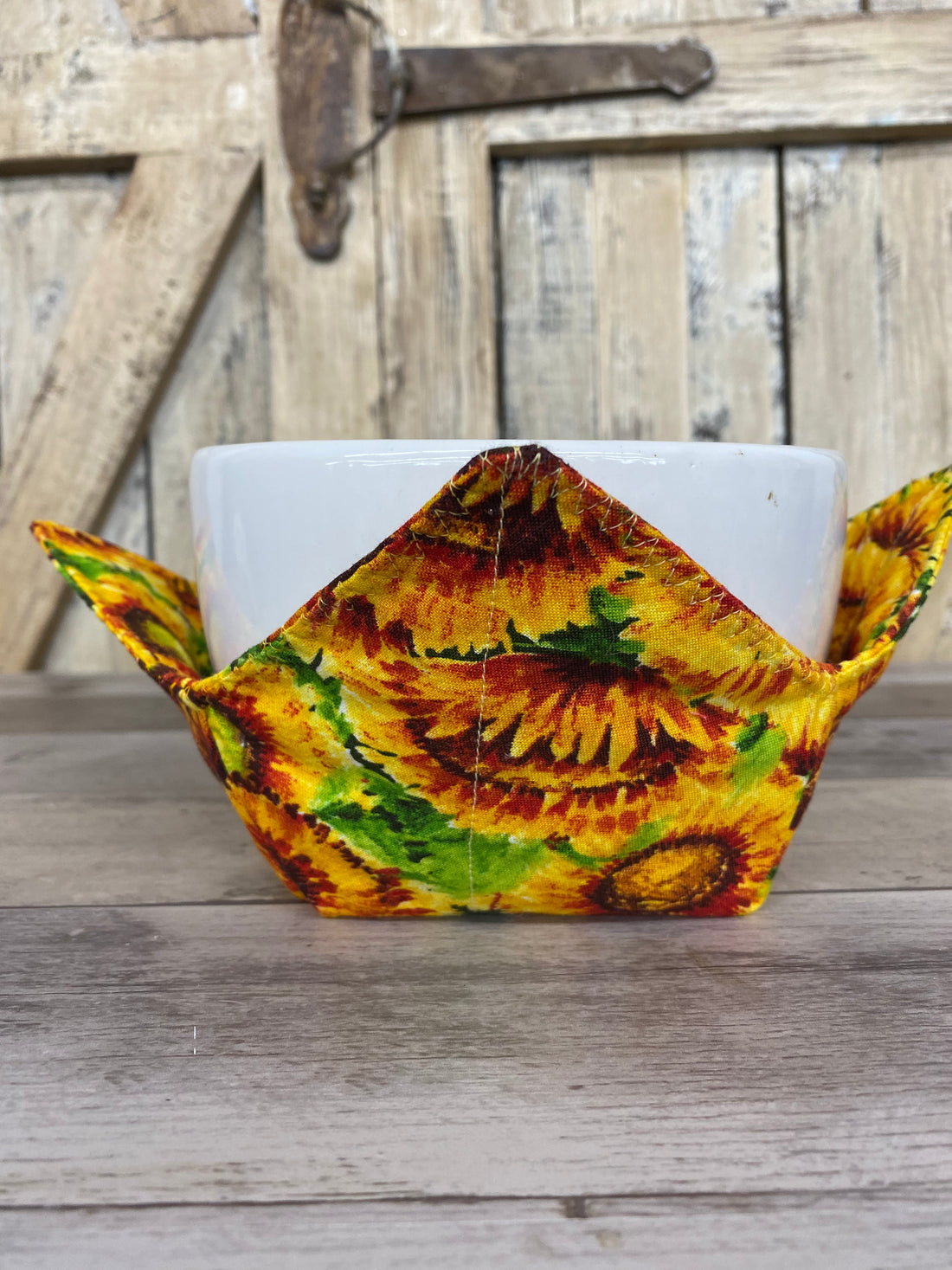 Sunflower with Green Leaves Bowl Cozy
