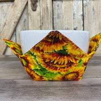 Sunflower with Green Leaves Bowl Cozy