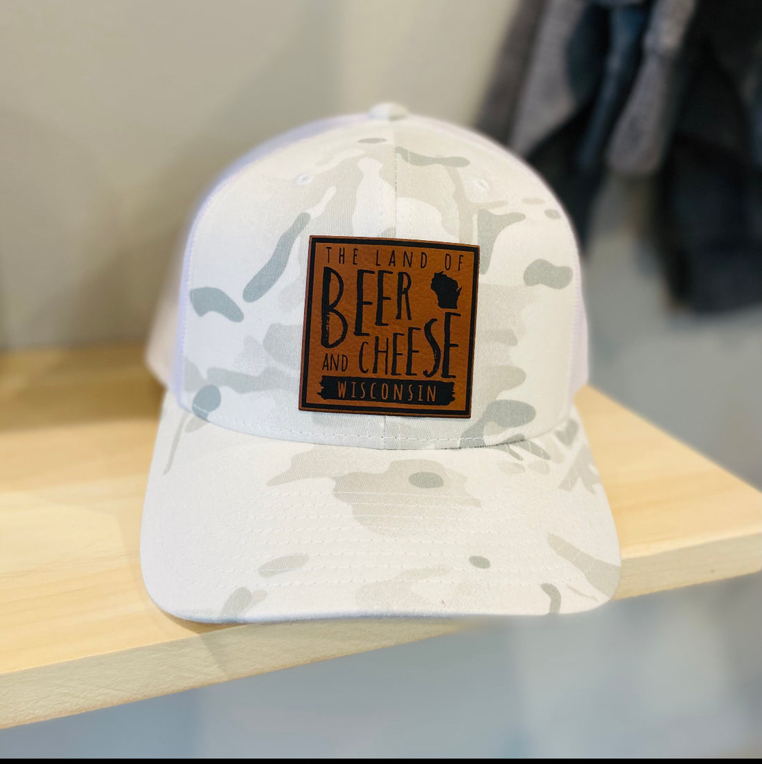 Land of Beer and Cheese Hat - White Camo