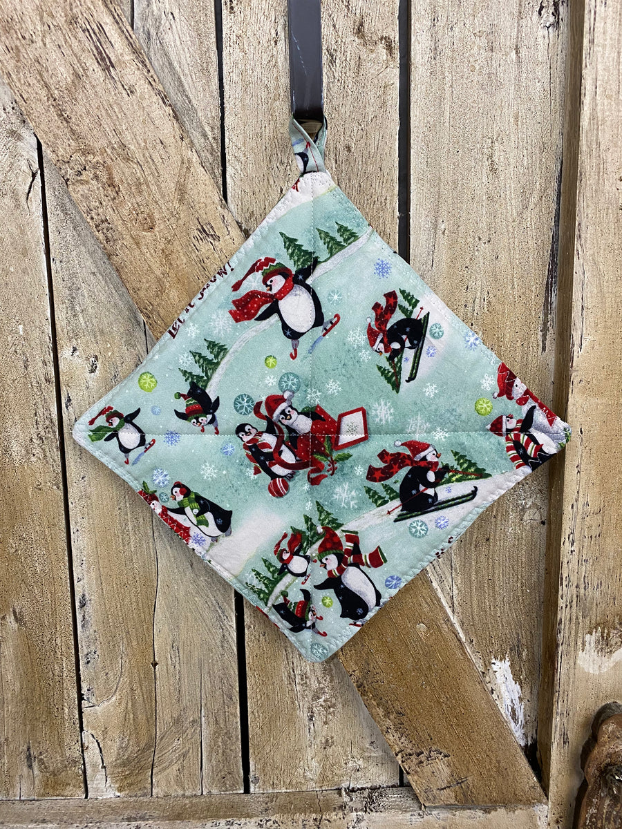 Let It Snow Penguin Hot Pad