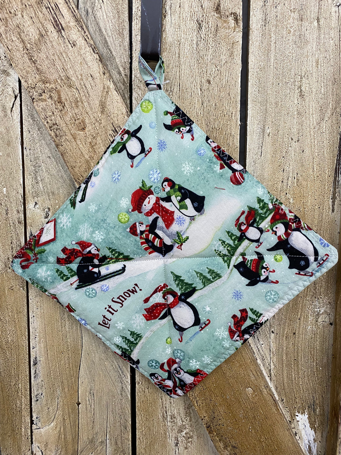 Let It Snow Penguin Hot Pad
