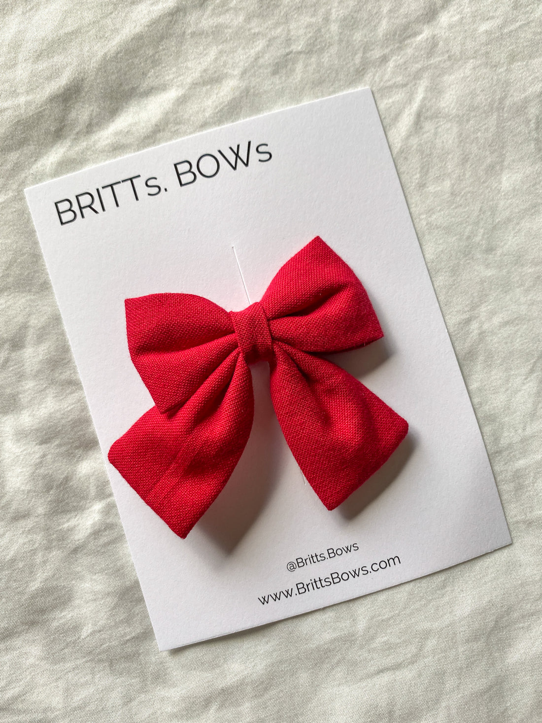 Sailor Bow Clip - Red Christmas