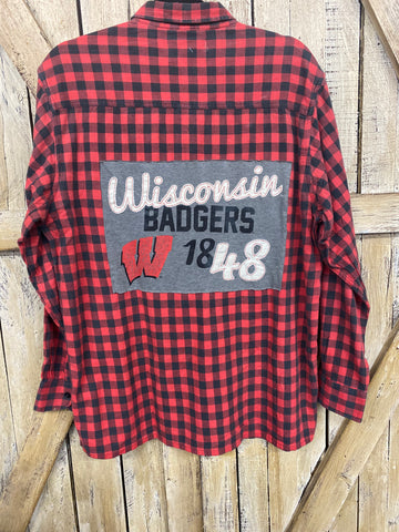 Repurposed Flannel - WI Badgers 1848