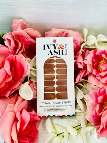 Gotta Terra Cotta | Warm Amber Pearl Finish Solid Nail Wrap