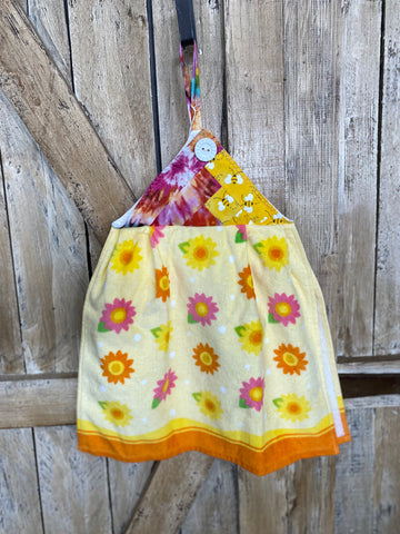 Yellow + Orange Flowers Kitchen Towel