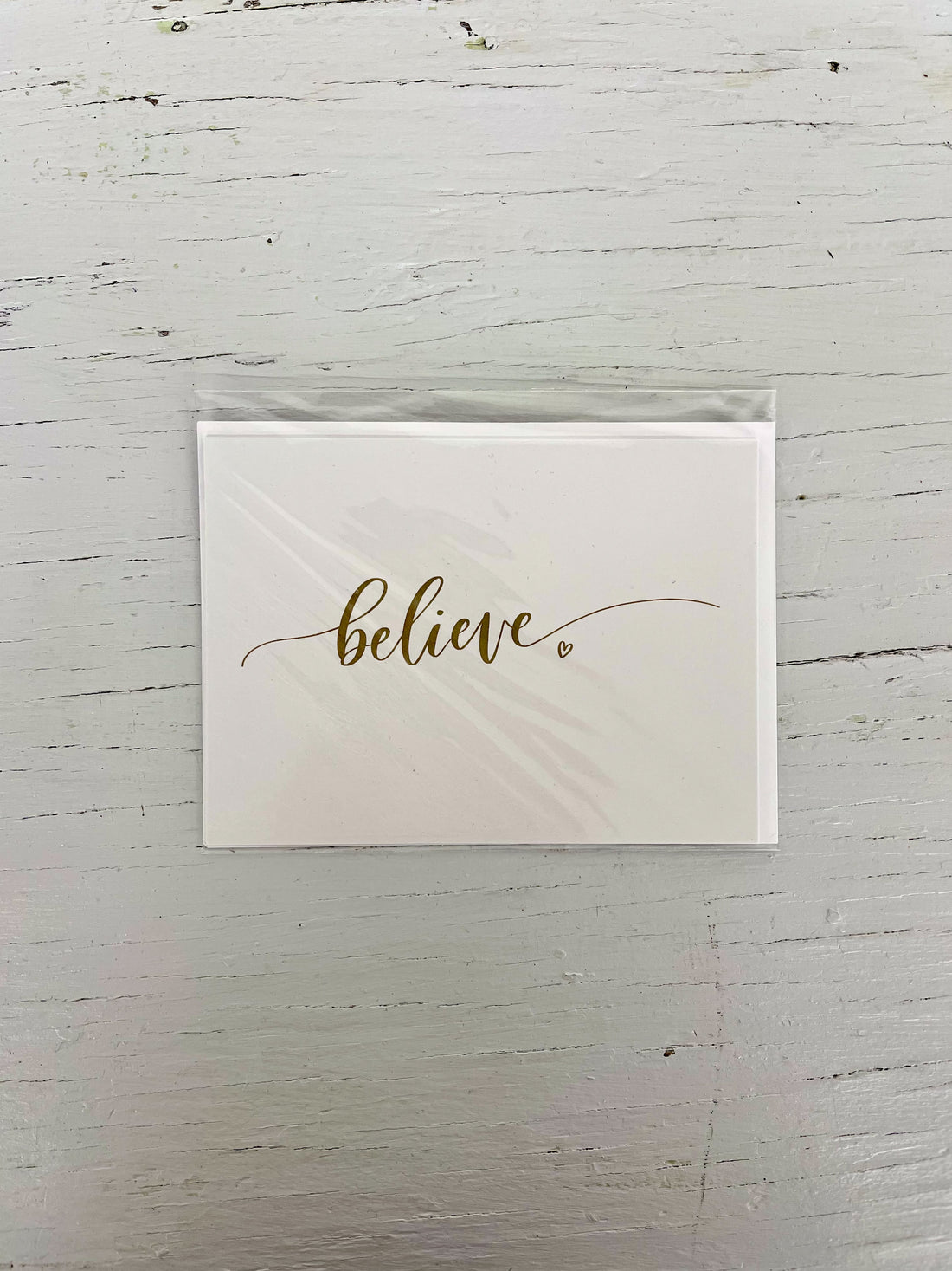 Believe Calligraphy Card