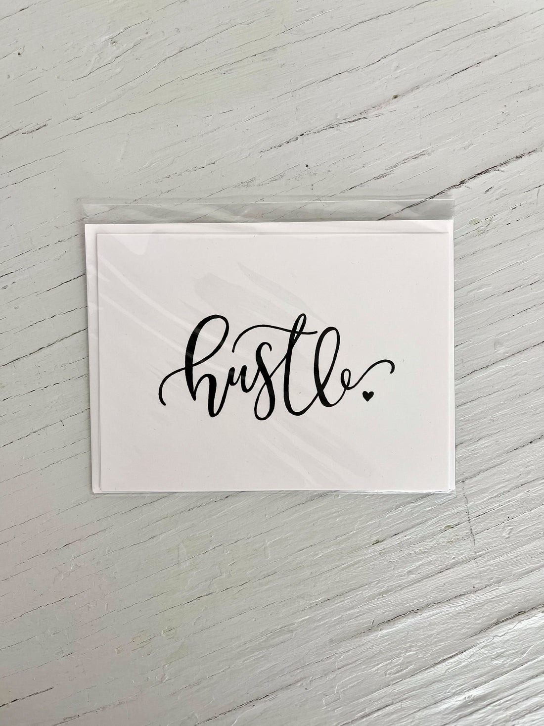 Hustle Calligraphy Card