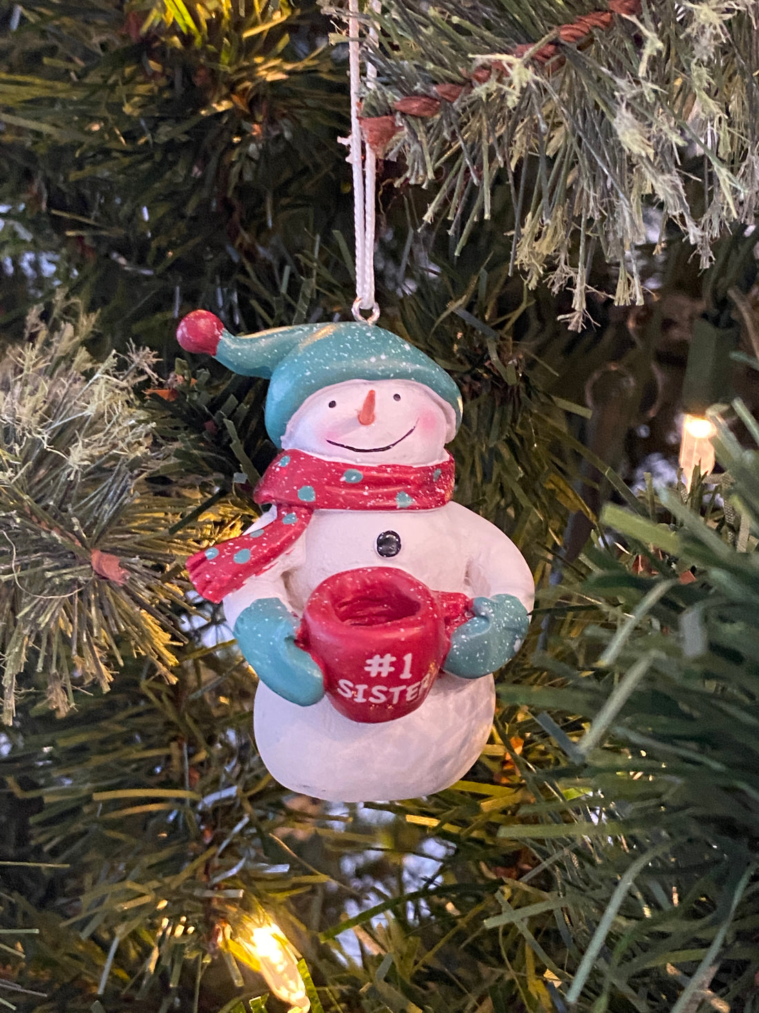 #1 Sister Snowman Ornament