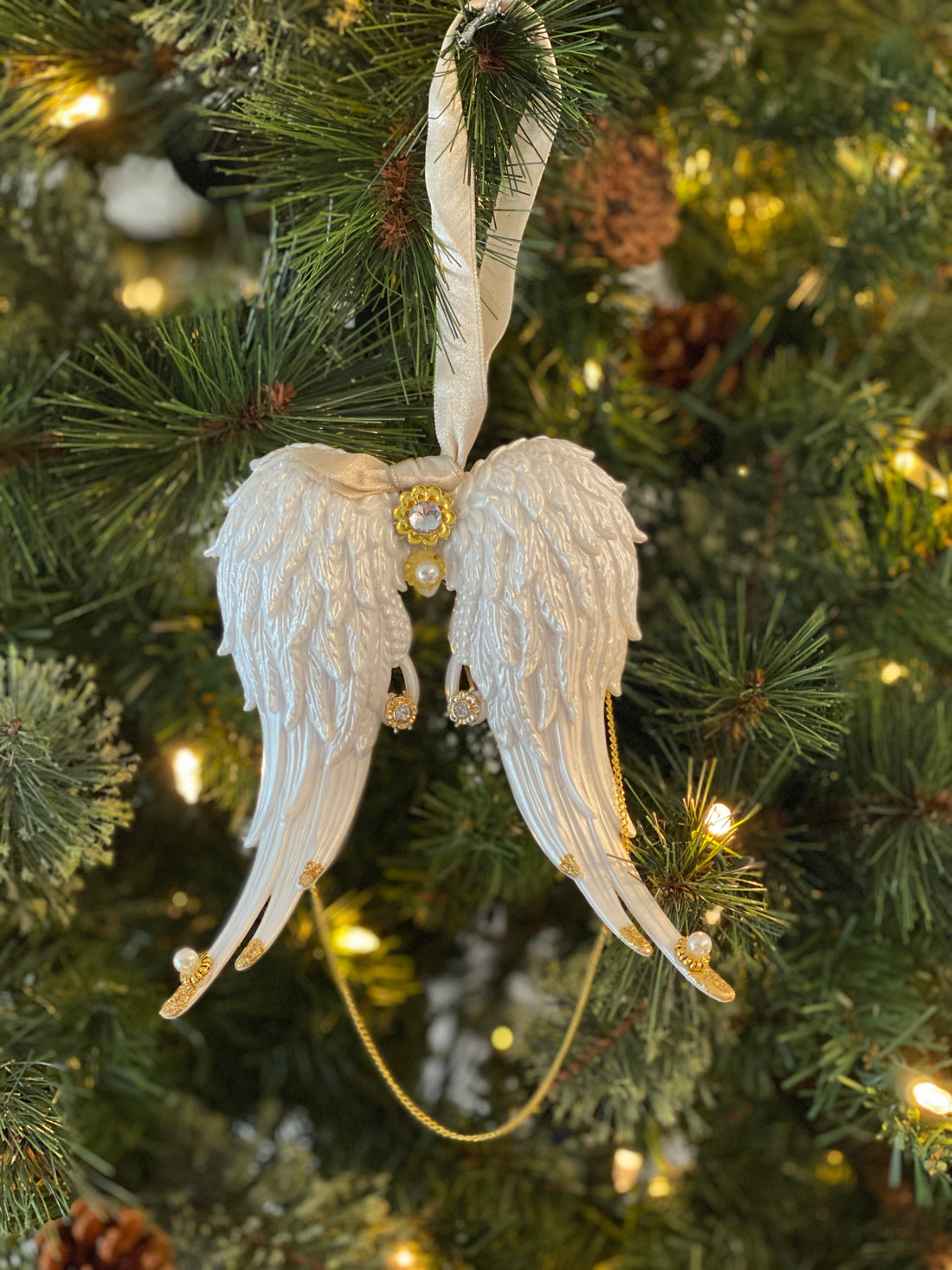 Kurt Adler Opulent Angel Wings Ornament