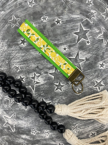 Green Lemon Key Fob Wristlet