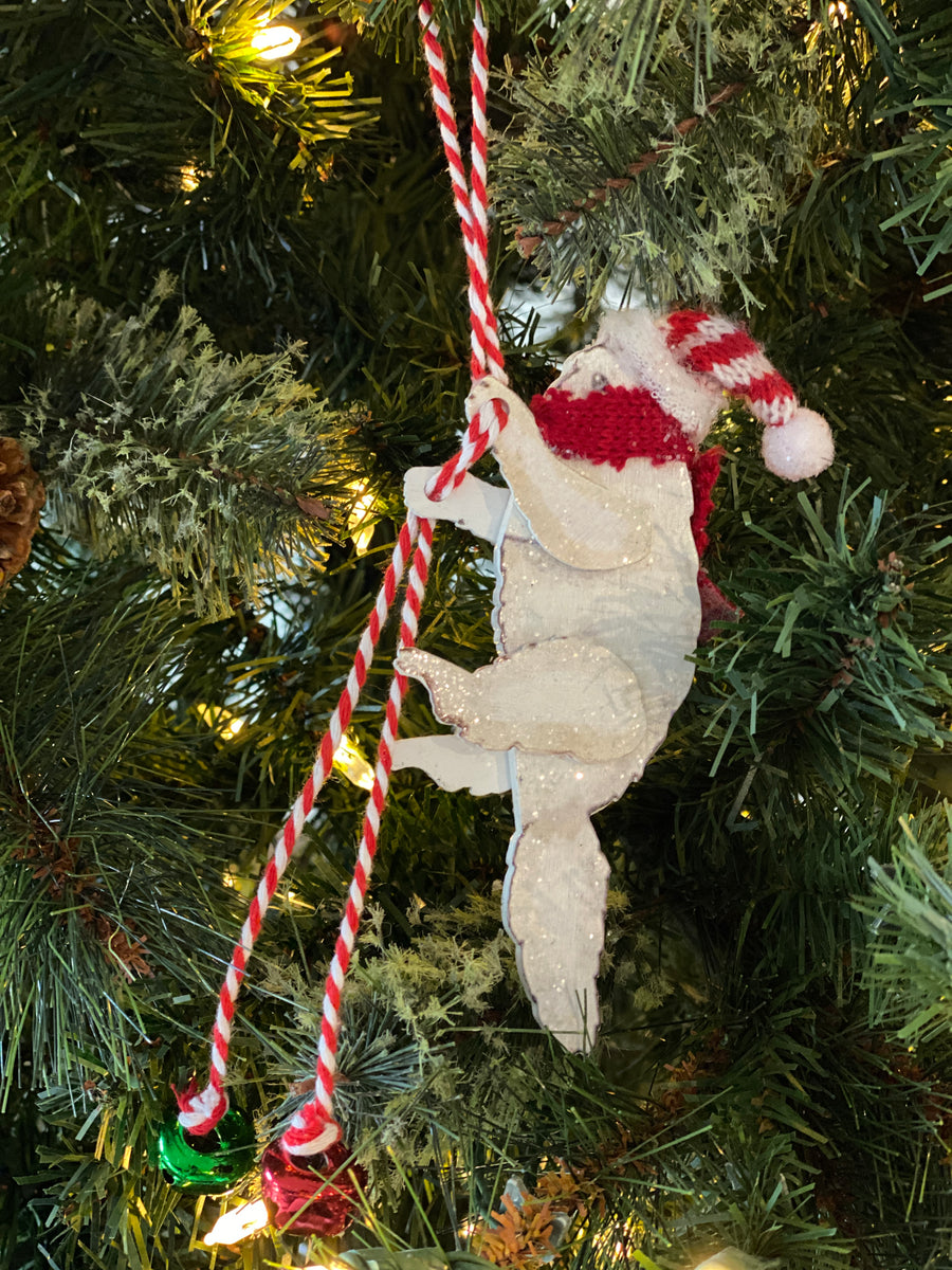 White Kitty Bell Ornament