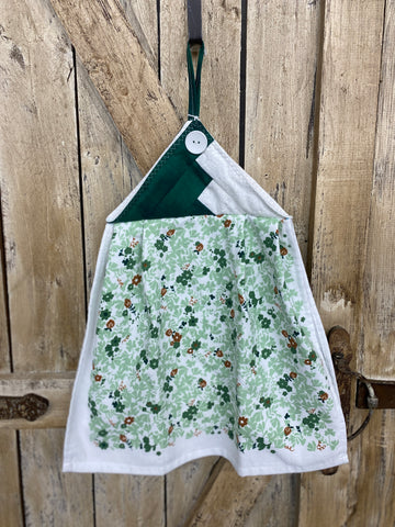 Green Floral Kitchen Towel