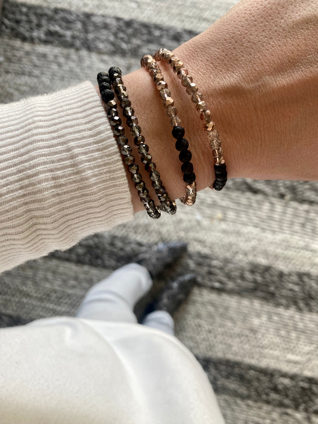 Lava Diffuser Stackable Bracelet - Sparkle