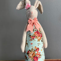 Floral Long Body Standing Bunny