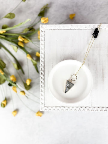 Gold Druzy Arrow Necklace