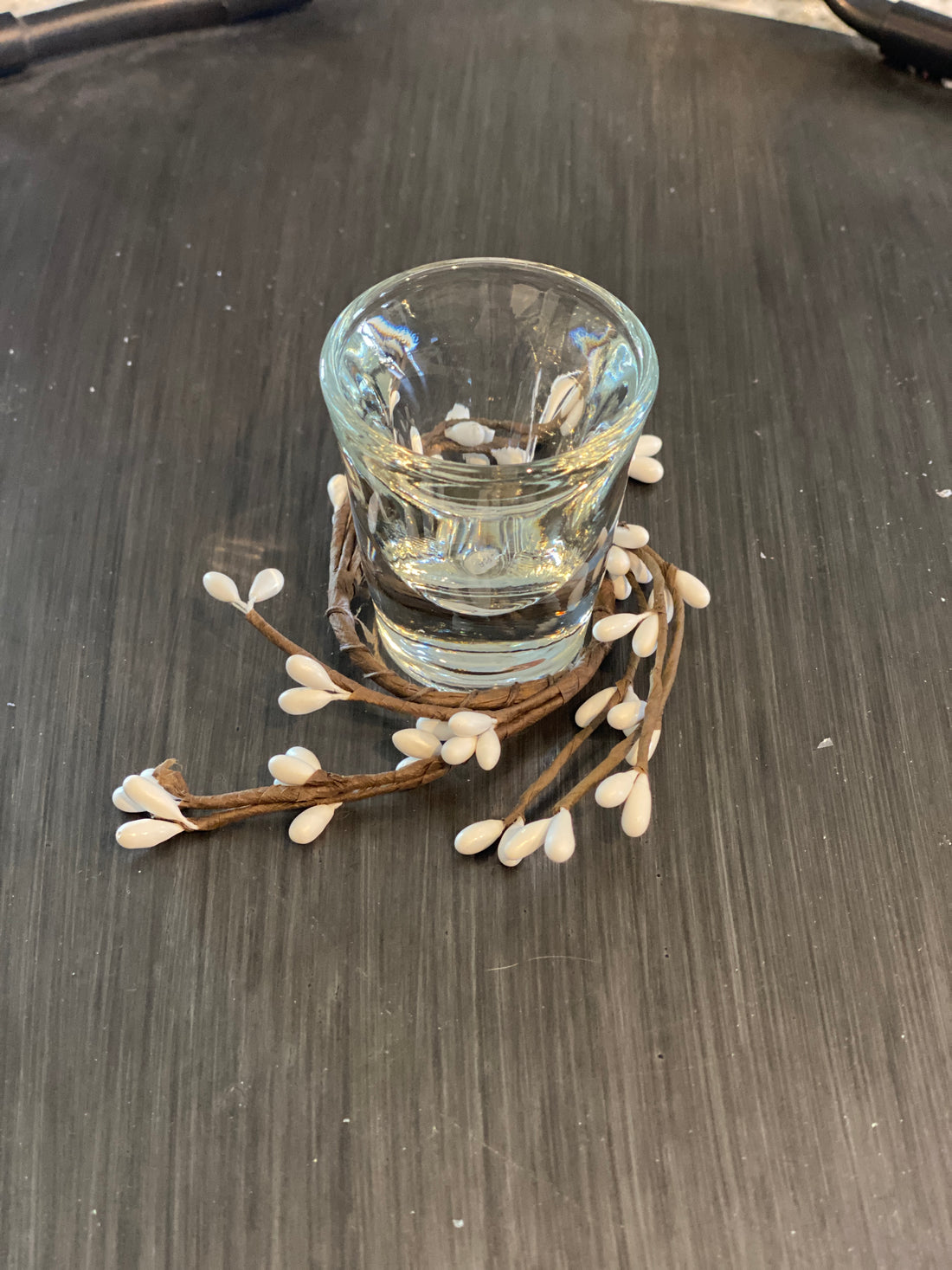 Off White Seed Candle Wreathe - Small