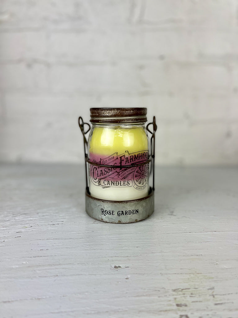 Classic Farmhouse Star Candle - Rose Garden