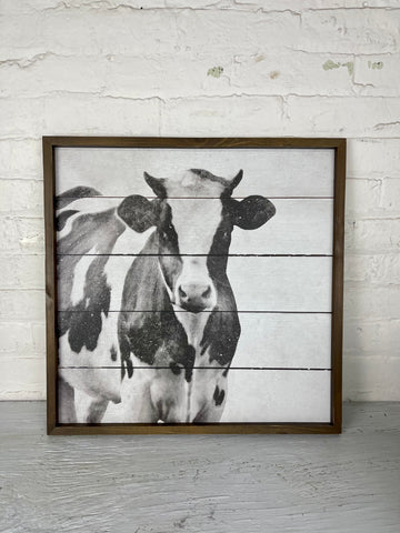 Farmhouse Wall Sign - Cow