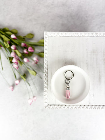 Pink Lined Circle Charm Diffuser Keychain