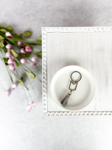 Gray Chevron Arrow Charm Diffuser Keychain
