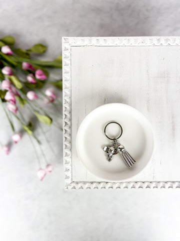 Gray Elephant Charm Diffuser Keychain