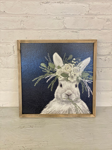 White Bunny Sign