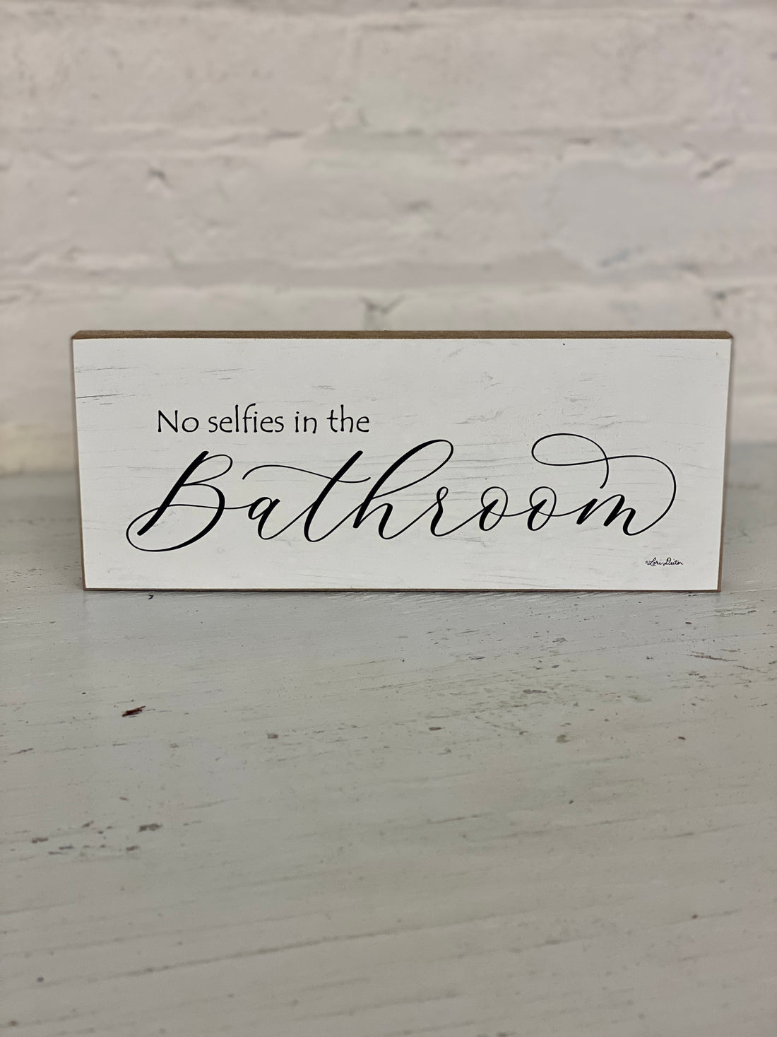 No Selfies In The Bathroom Shelf Decor