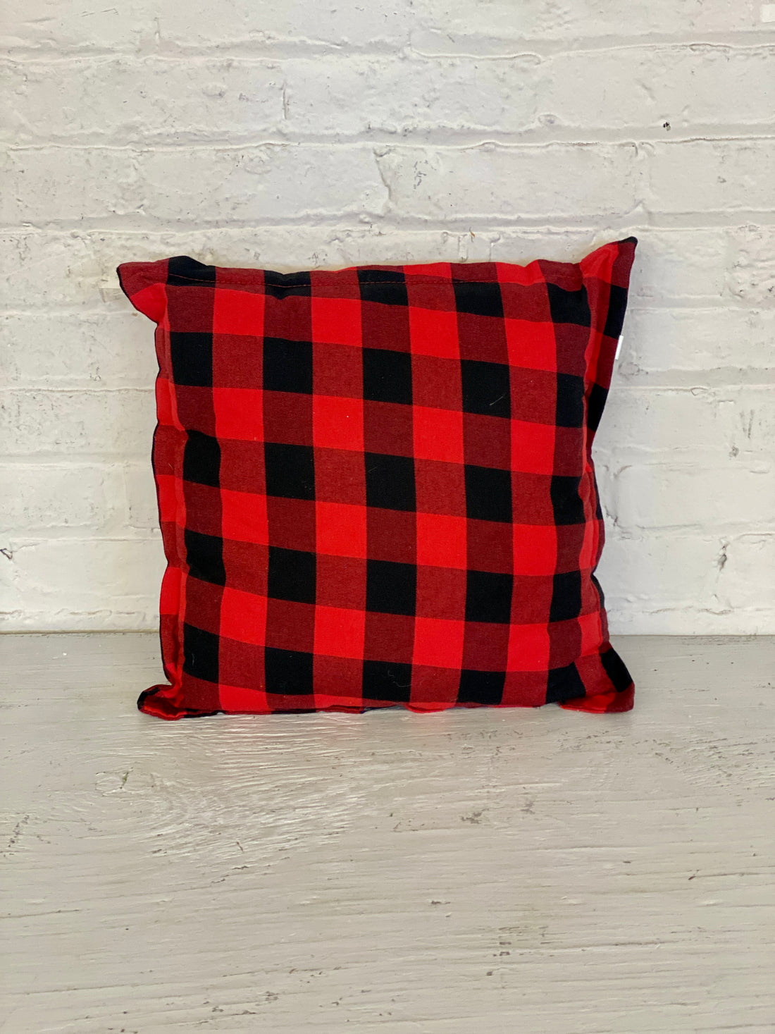 Red and Black Checkered Pillow