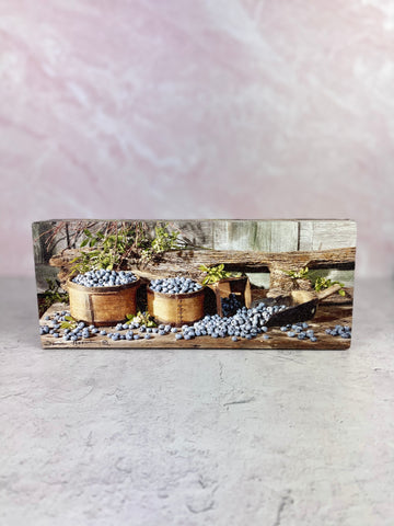 Blueberry Harvest Canvas Sign