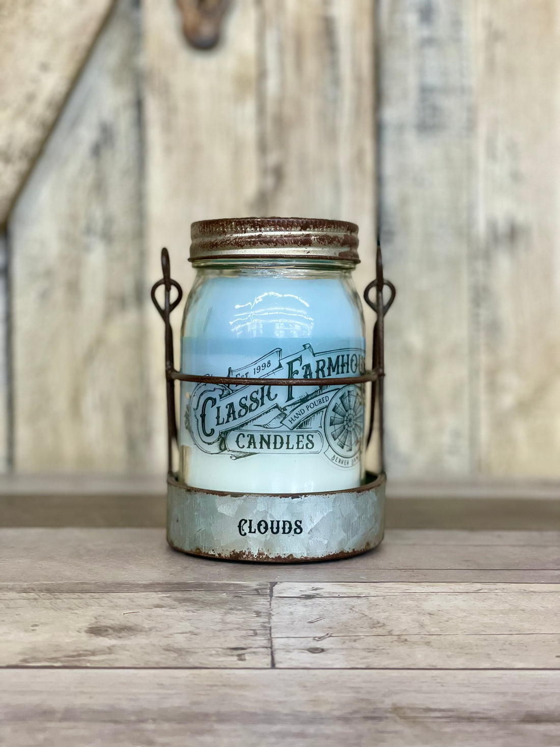 Classic Farmhouse Star Candle - Clouds