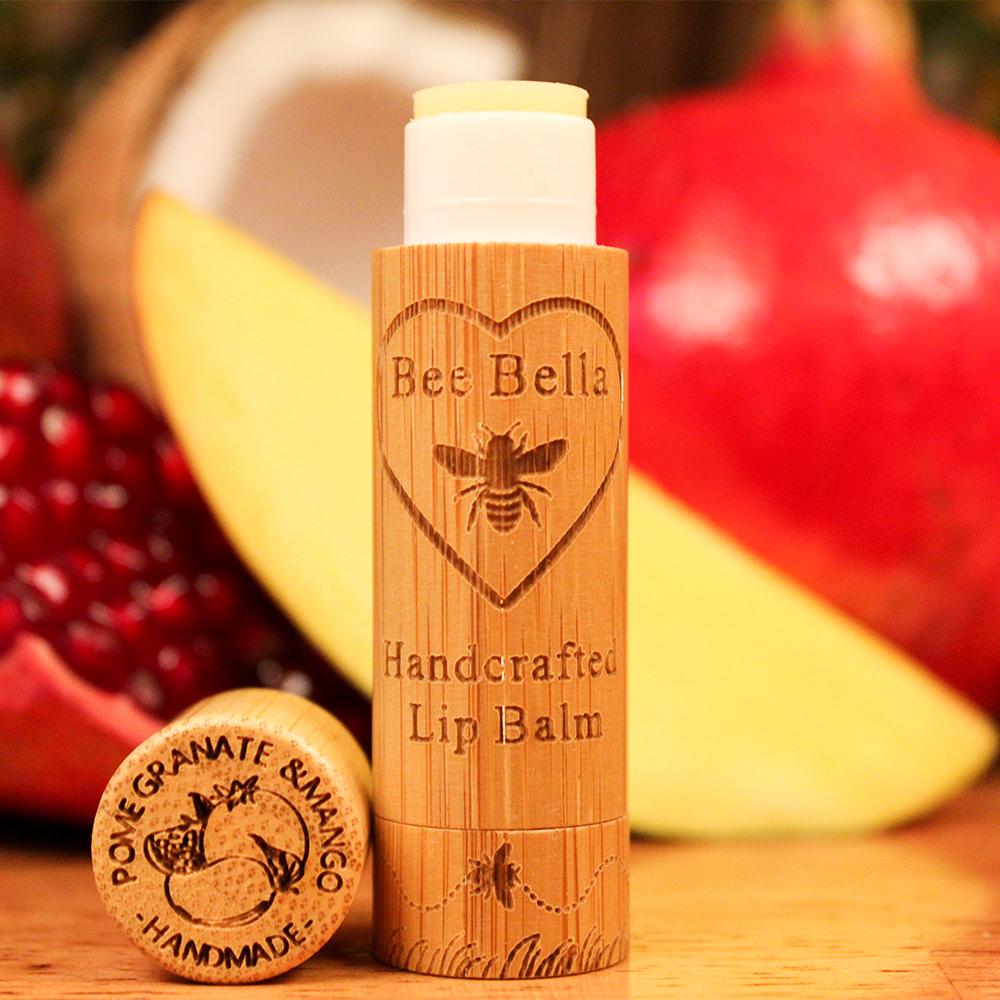 Bee Bella Natural Lip Balm - Pomegranate and Mango