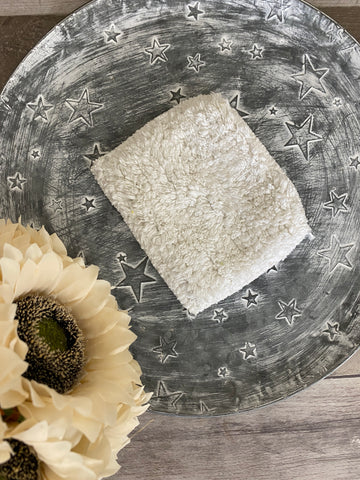 Shaggies Chenille Wash Clothes + Towels - Snow White