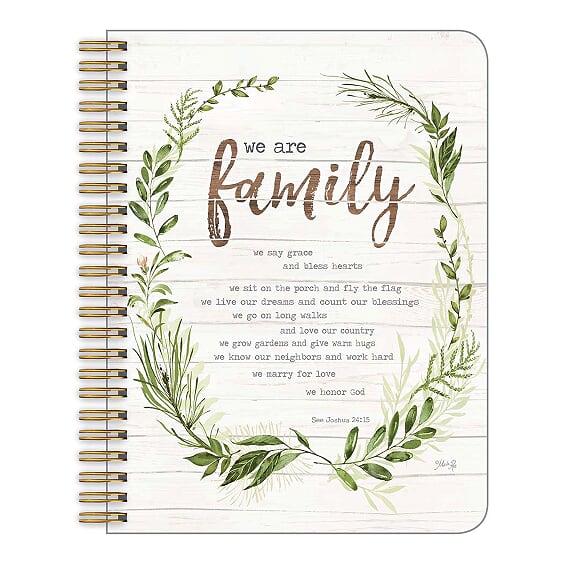We are Family Scripture Spiral Notebook
