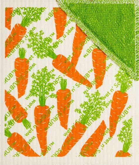 Carrots Wet n' Scrub Reusable Sponge Cloth